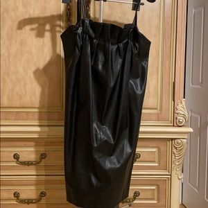 NWOT Made in Italy fake stretchy leather dress